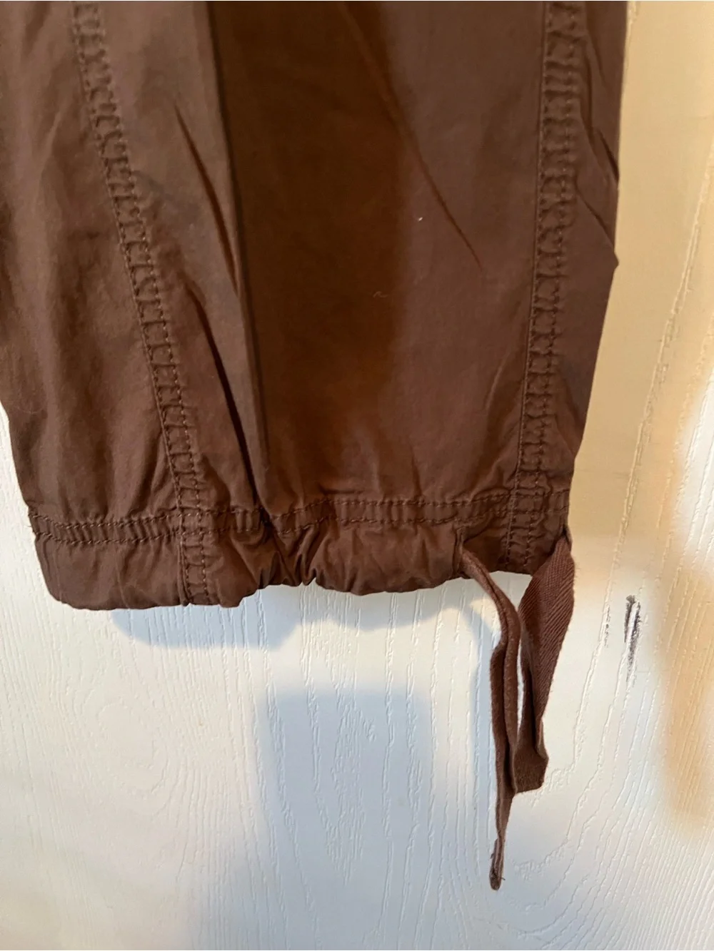 Old Navy Brown Capri Cargo Tier Hem Capris Hiking Pants Women Sz 6